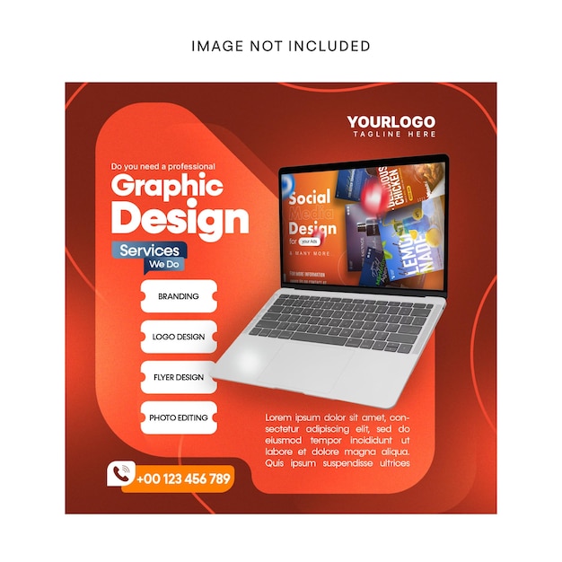 Servicio de promoción de diseño PSD gratuito Diseño de folletos