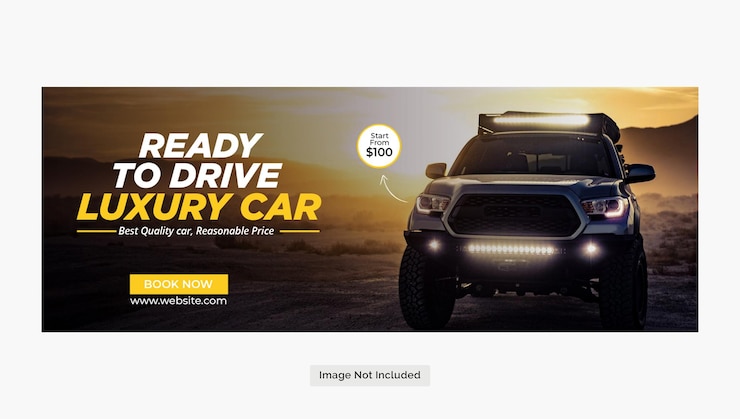 PSD servicios de alquiler de coches diseño de portada de facebook e instagram