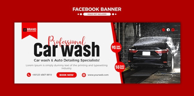 PSD serviço de lavagem de carros, mídia social, modelo de banner de postagem de instagram ou panfleto quadrado