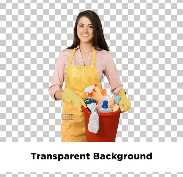 Serviços de limpeza mulheres fundo transparente