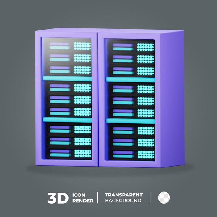 PSD servidor de rede de ícone 3d