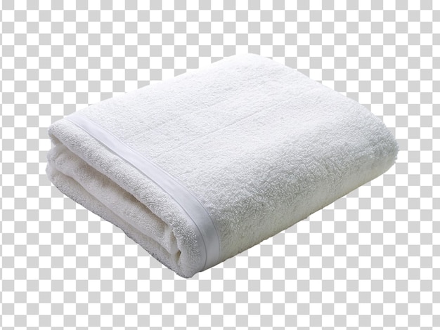PSD serviette blanche pliée isolée sur un fond transparent