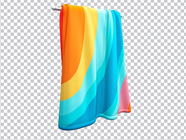 PSD serviette de plage colorée png