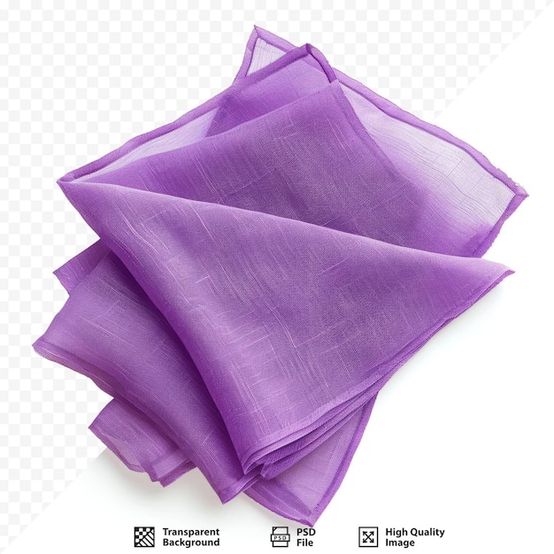 Serviette Violette Sur Fond Blanc Isolé