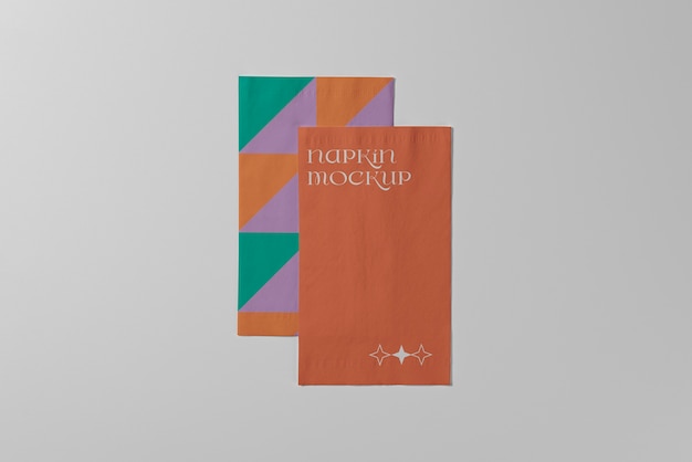 Servietten-Mock-up-Design für die Tischdekoration