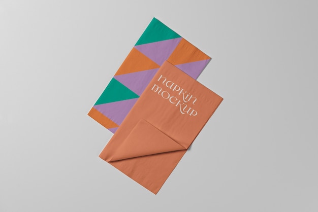 Servietten-Mock-up-Design für die Tischdekoration