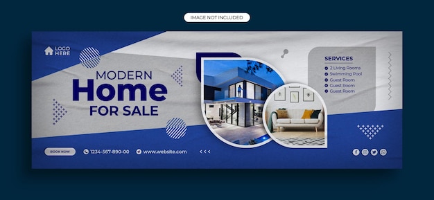 Servizi di costruzione e ristrutturazione della casa post sui social media e modello di progettazione di banner web