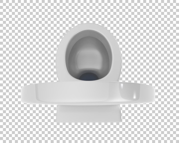 Servizi igienici isolati su sfondo trasparente illustrazione del rendering 3d