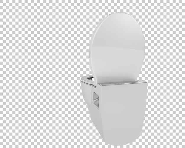 Servizi igienici isolati su sfondo trasparente illustrazione del rendering 3d