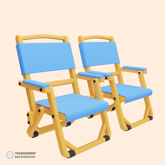 Sessel Heimtextilien Symbol isoliert 3d rendern Illustration