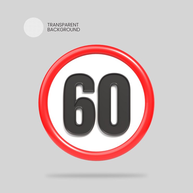 PSD sessenta banner círculo render ícone 3d