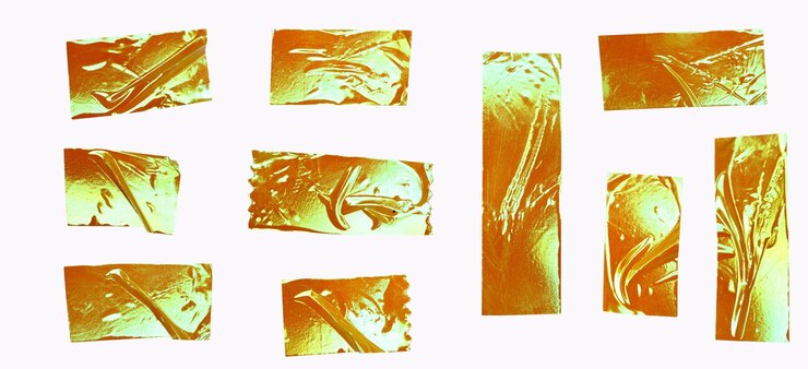 PSD set de bandes png à texture ridée