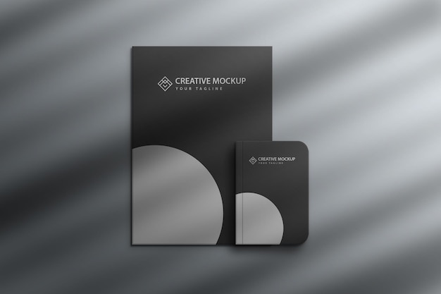 Set collaterale di cancelleria aziendale moderna Psd Premium