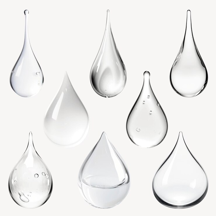 PSD set de collecte de gouttelettes d'eau transparent