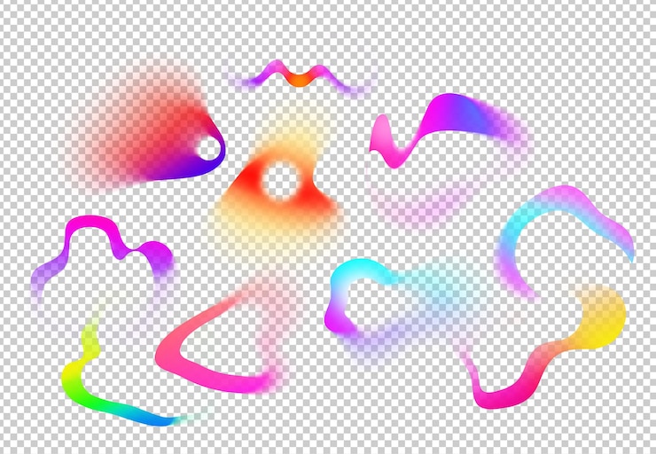 PSD set de collection de conception de boules de gradient psd