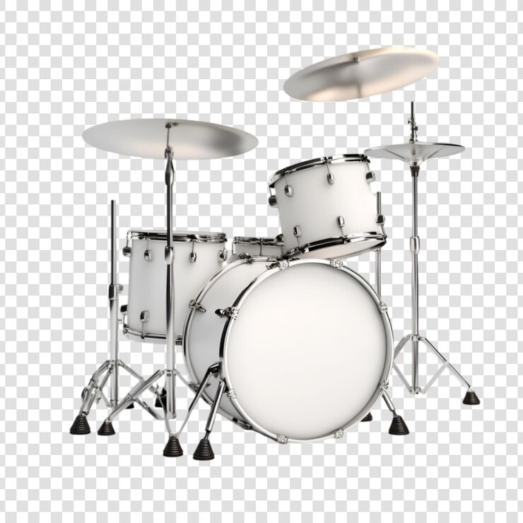 PSD set complet de batterie blanche moderne isolé sur un fond transparent