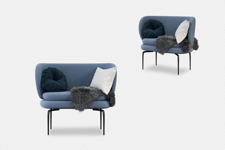 Set de decoración de interiores en 3d.