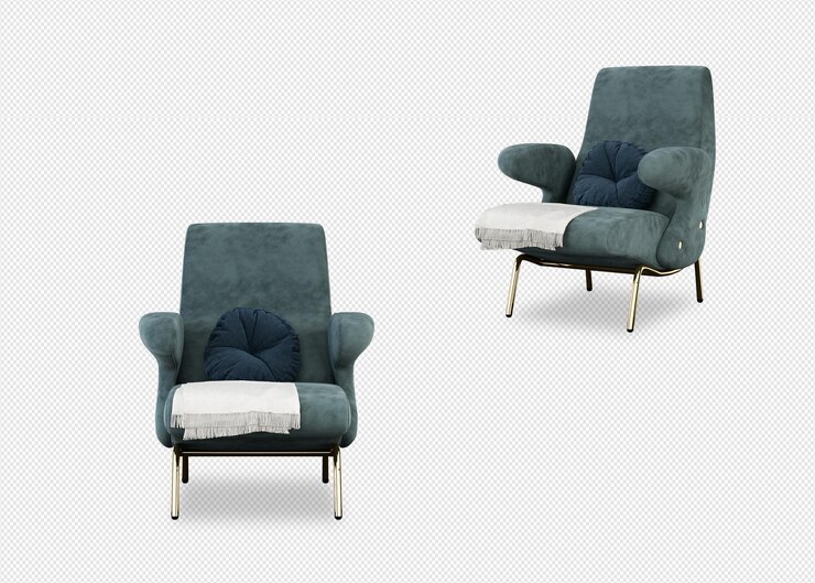 Set de decoración de interiores en 3d.