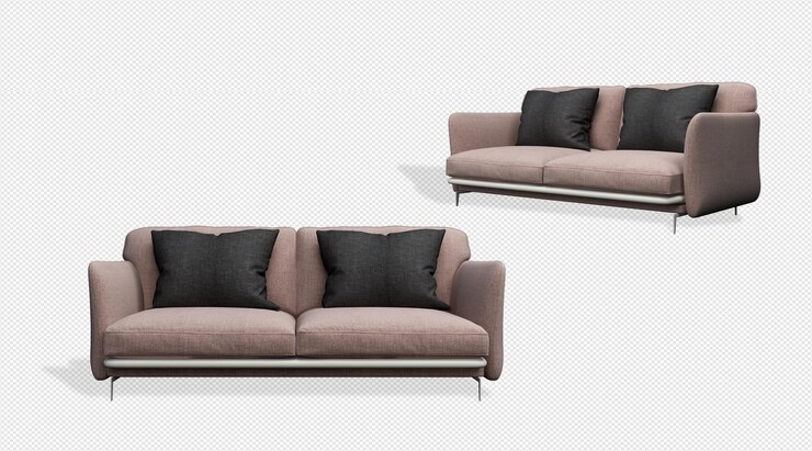 Set de decoración de interiores en 3d.