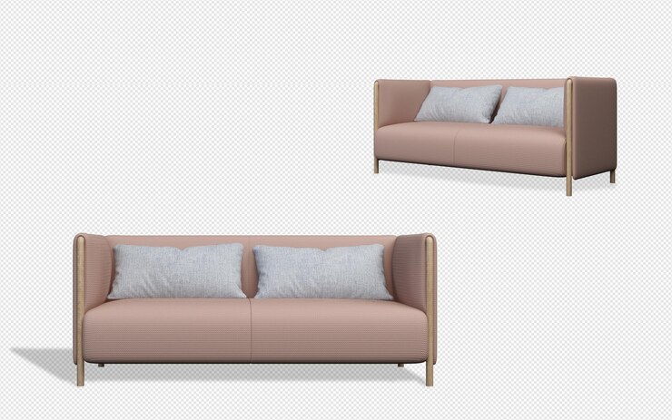 Set de decoración de interiores en 3d.
