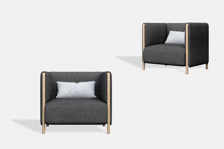 Set de decoración de interiores en 3d.