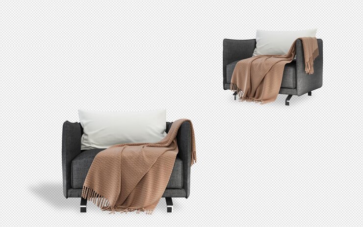 Set de decoración de interiores en 3d.