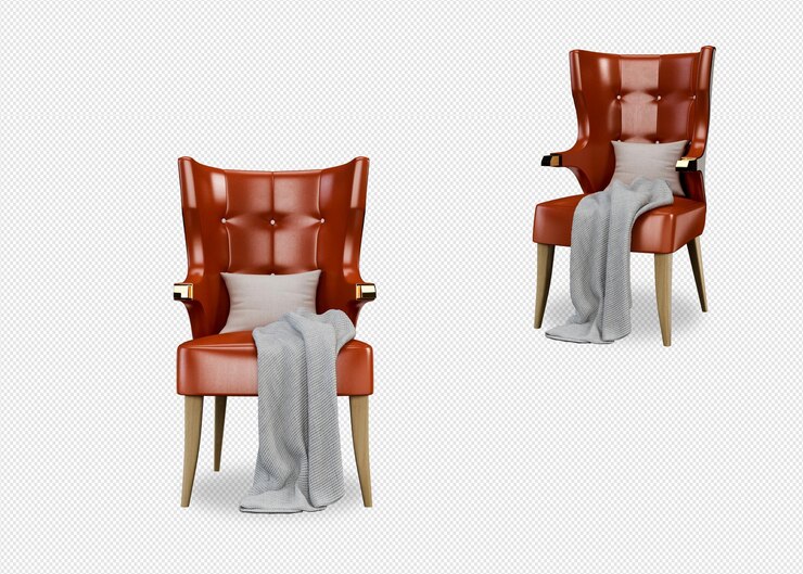Set de decoración de interiores en 3d.