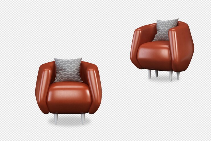 Set de decoración de interiores en 3d.