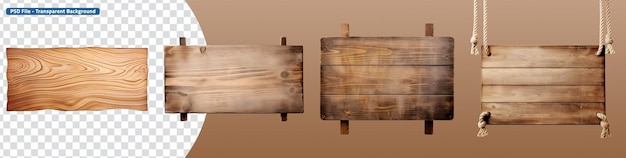 Set decorativo oblongo in legno di cartello vuoto in legno con corde