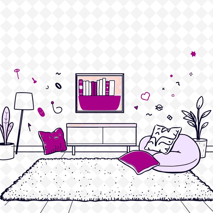 PSD set di 4 illustrazioni vettoriali in grassetto e spesse su sfondo bianco png creative handraw itemu