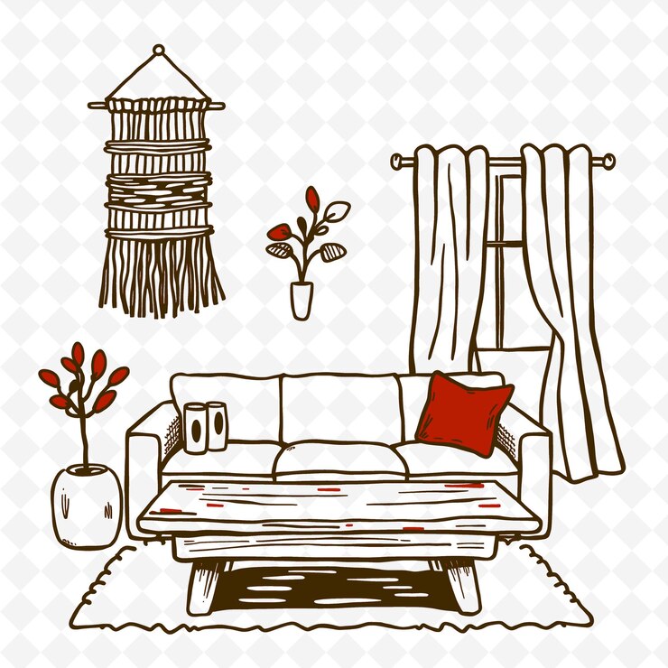 PSD set di 4 illustrazioni vettoriali in grassetto e spesse su sfondo bianco png creative handraw itemu