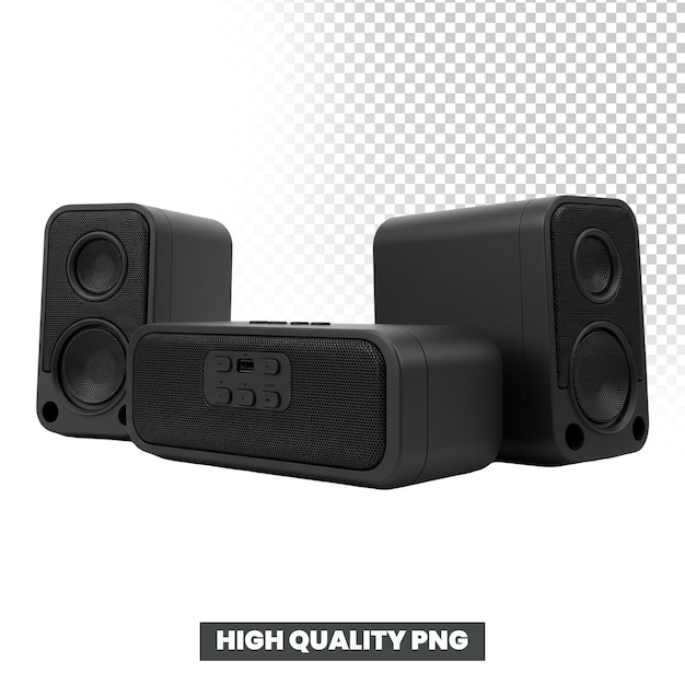 Set di altoparlanti Bluetooth neri per gli appassionati di musica