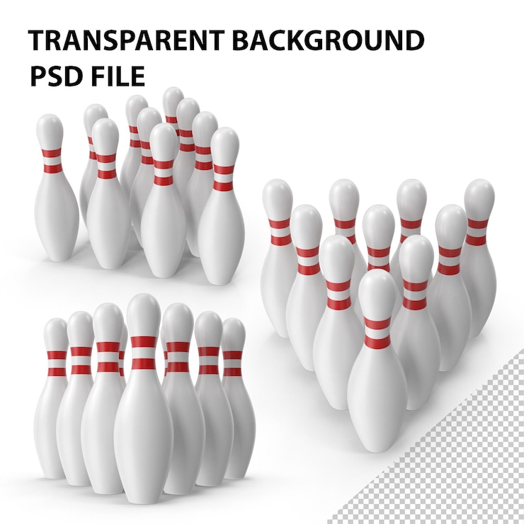 PSD set di birilli da bowling png
