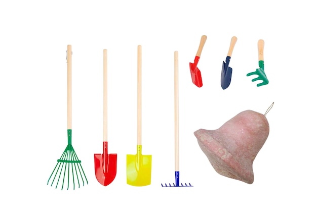 Set di blocchi colorati per bambini strumenti di gerdening
