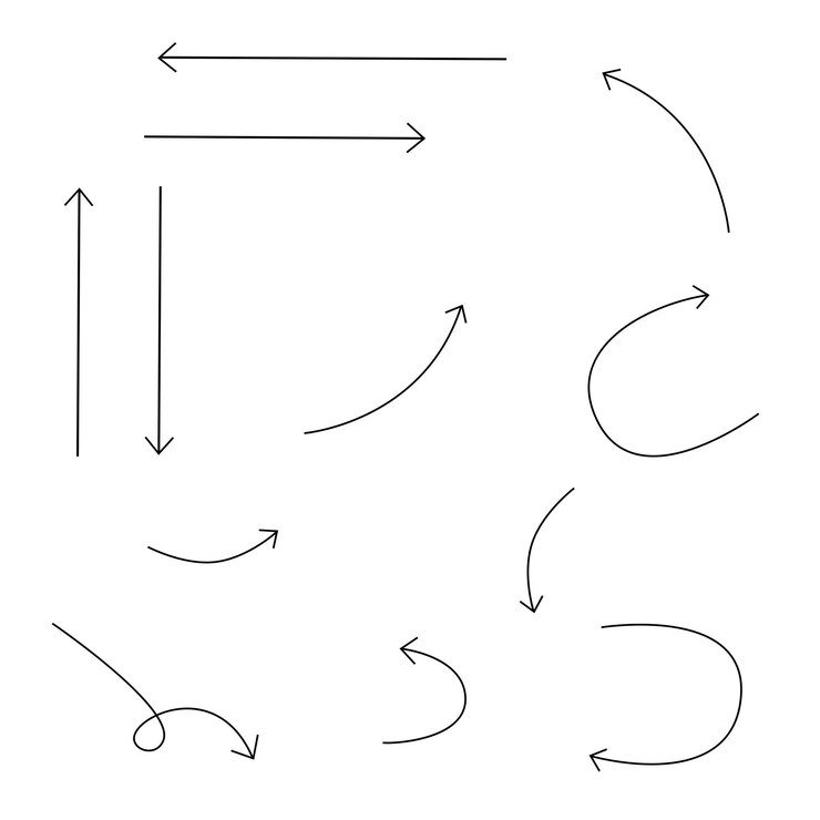 PSD set di frecce di linea
