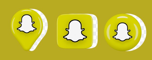 Set di icone di snapchat lucido