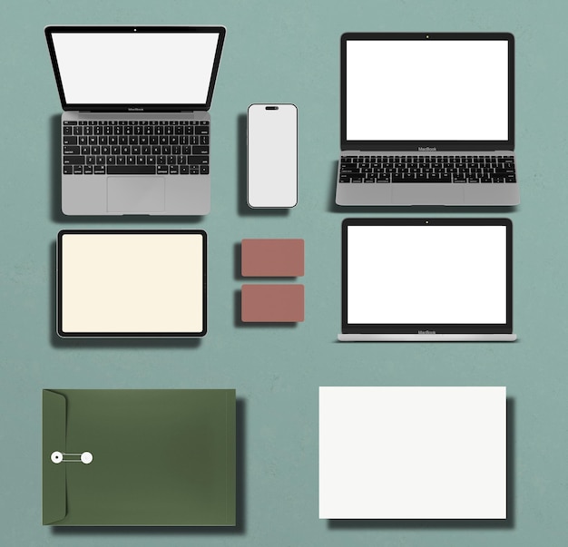 Set di mockup di rendering 3D del marchio