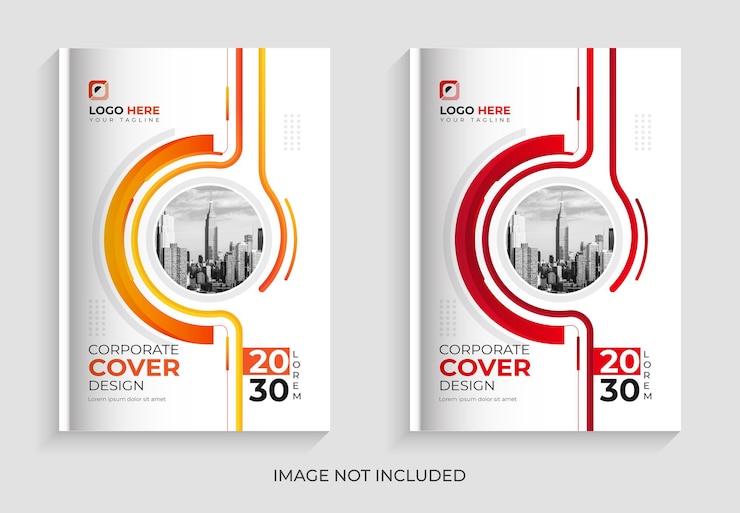 PSD set di modelli di copertina del libro di relazione annuale aziendale