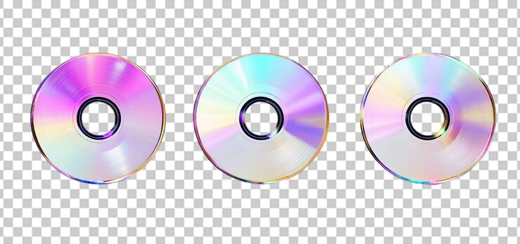 PSD set di un modello di vecchia musica cd disco jewel case collection isolato sfondo trasparente