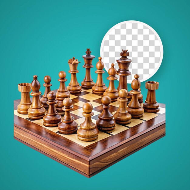 PSD set d'échecs à fond transparent