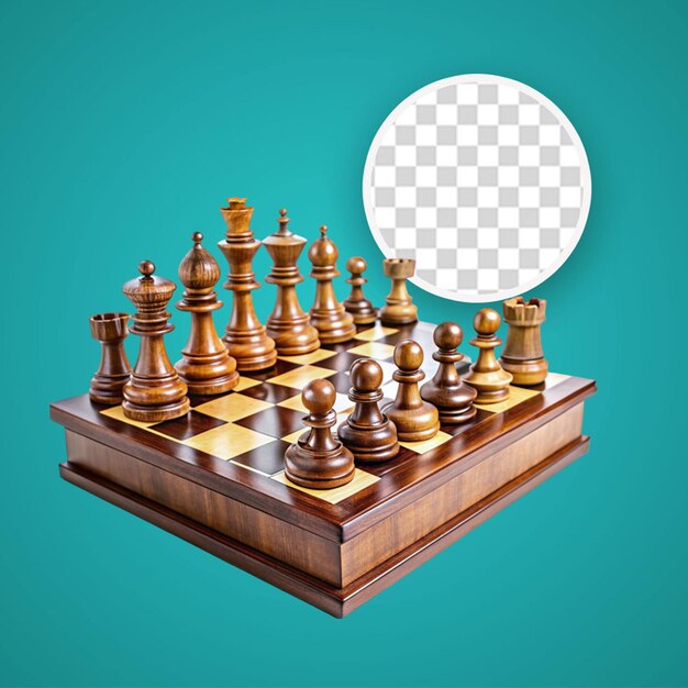 PSD set d'échecs à fond transparent