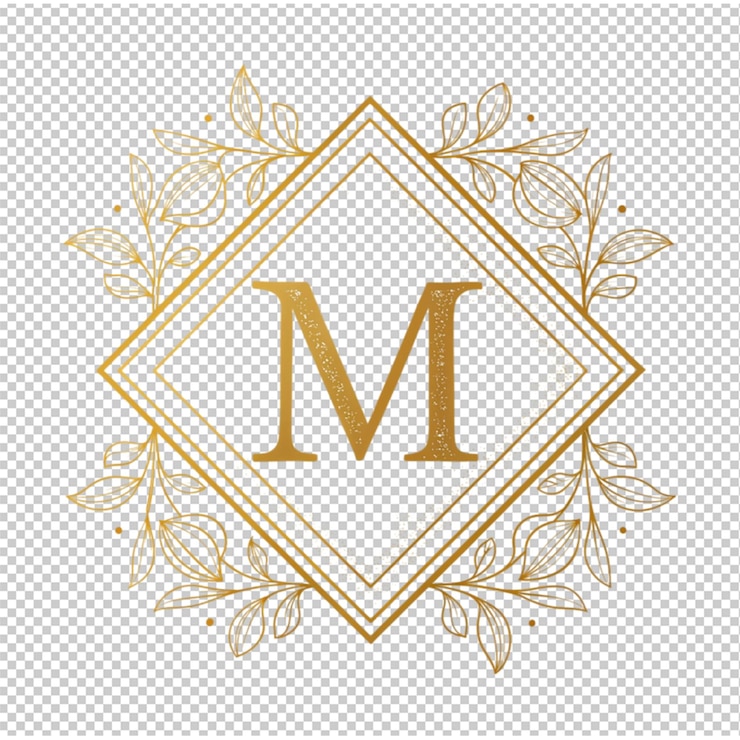 PSD set de elegantes monogramas vintage