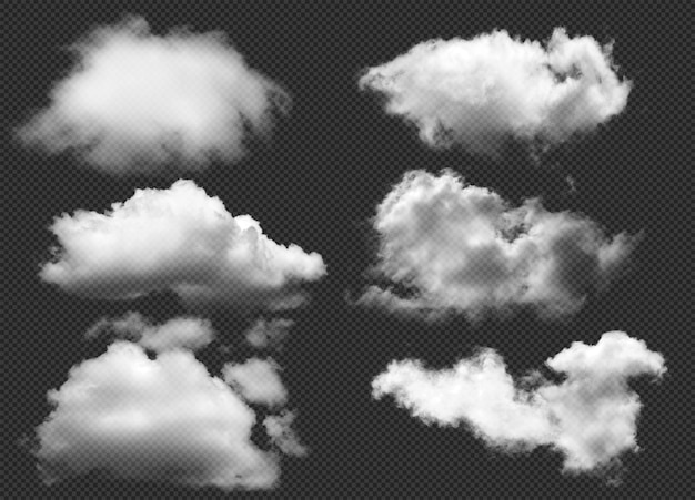 SET Elemen Awan Realistis Awan Transparan Ultra Realistis 300dpi File PSD