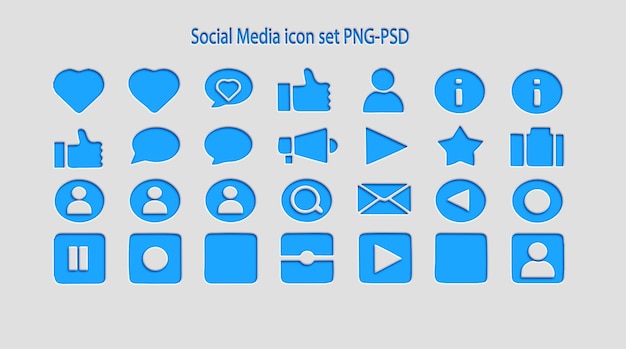 Set de iconos de red social