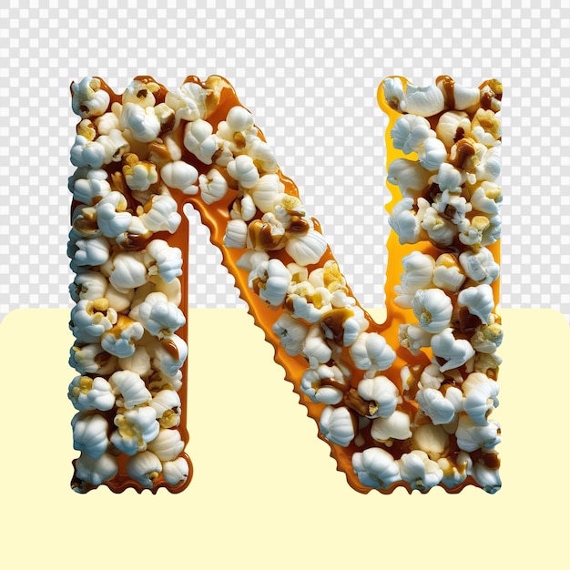 Set De Lettres à Pop-corn En 3d