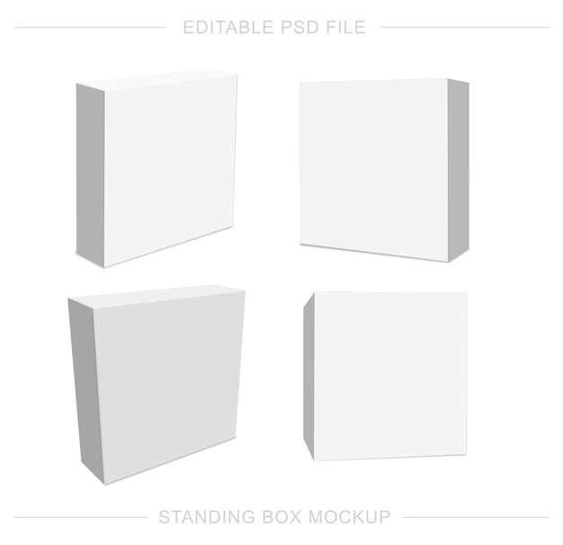 Set de modèles d'emballage de boîtes isolées