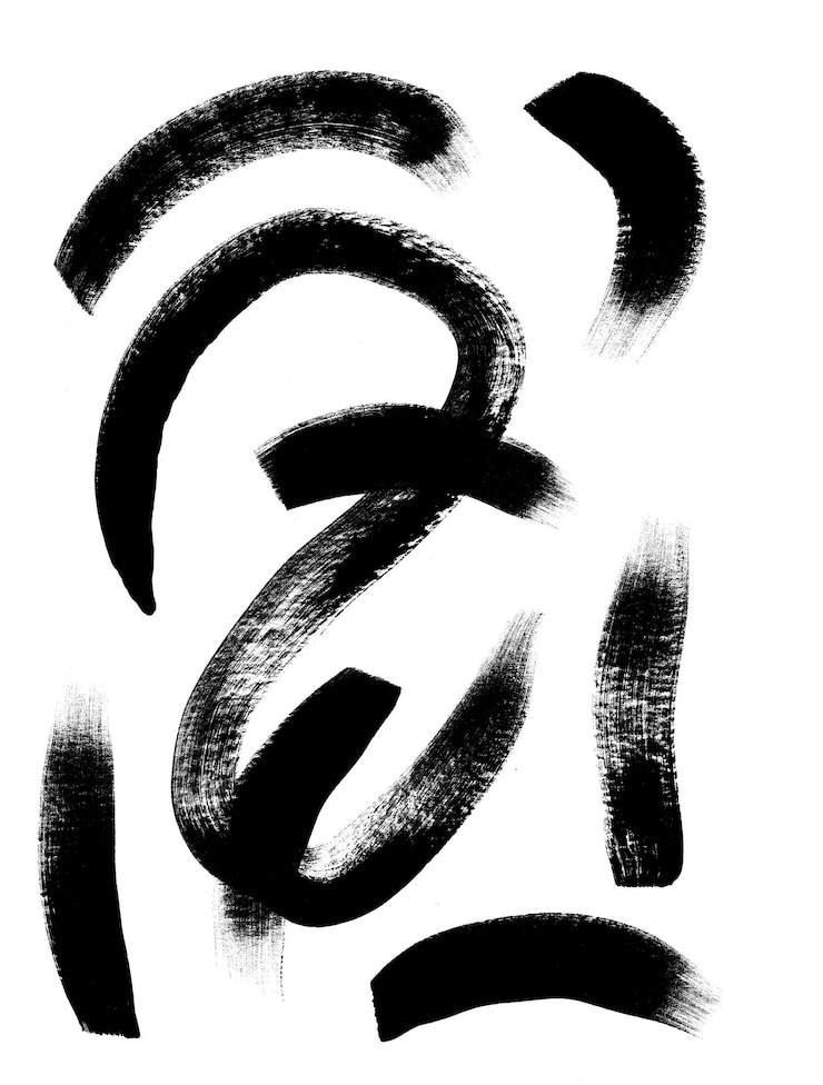 PSD set of brush strokes brushwork brushstroke collection of brush handdrawn graphic elements water