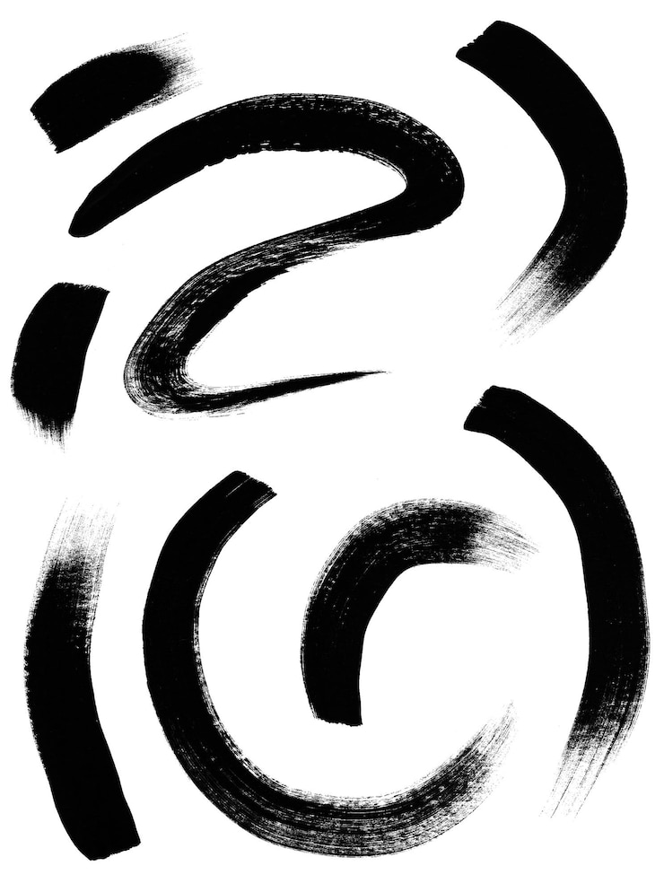 PSD set of brush strokes brushwork brushstroke collection of brush handdrawn graphic elements water