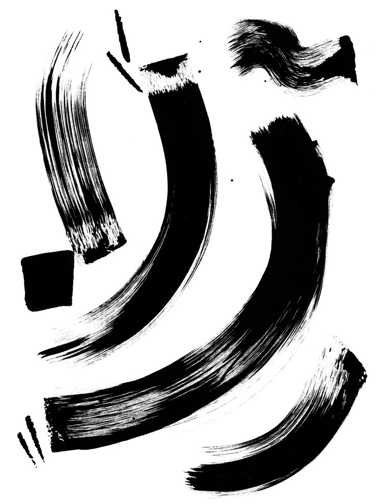 PSD set of brush strokes brushwork brushstroke collection of brush handdrawn graphic elements water