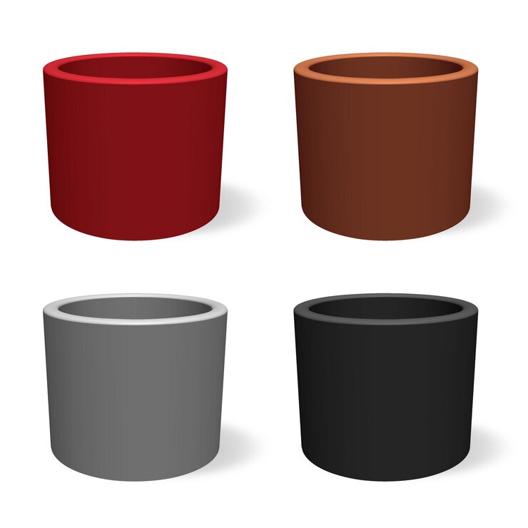 set of cup plant pot editable on psd file
